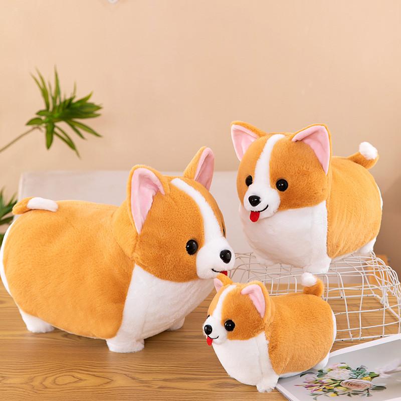 Adorable Corgi Dog Plush Toy Cute Car Accessory Hug Pillow Gift For Kids And Friends