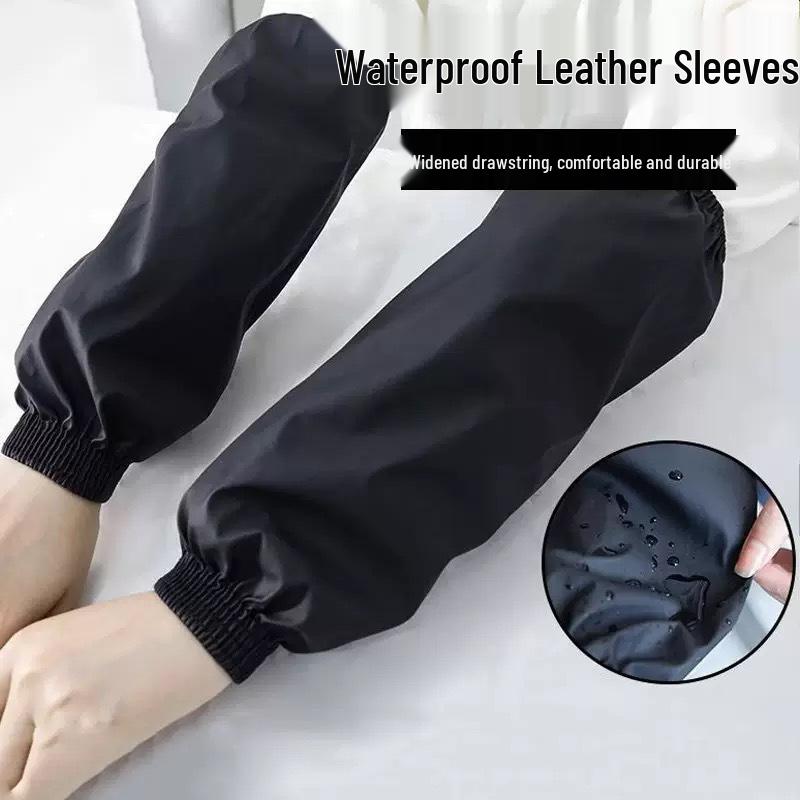 Waterproof Oil-Proof Protective Kitchen Sleeves: Durable Leather Cuffs for Adults