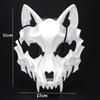 Animal Skeleton Half Mask Women Men Party Stage Show Mask Halloween Carnival Adult Cosplay White Black Wolf Tiger Skeleton Mask
