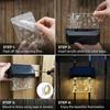 2/4pcs Solar Fence Lights Outdoor 10 Colors Change 3D Fairy Butterfly Art LED Wall Lamp Waterproof Garden Decor for Patio Yard