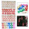 Christmas candy ball ornaments 6PCS plastic with glitter finish for decorative hanging on trees at holiday parties