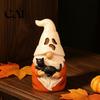 Durable Resin Craft Ornaments Halloween Decoration, Skull Ghost Mouth Gnome Figurine for Home Decorations For Table Tiered Tray, Cute Spooky