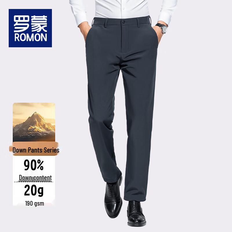 Romon Men s Winter Warm Straight-Leg Down Pants 38