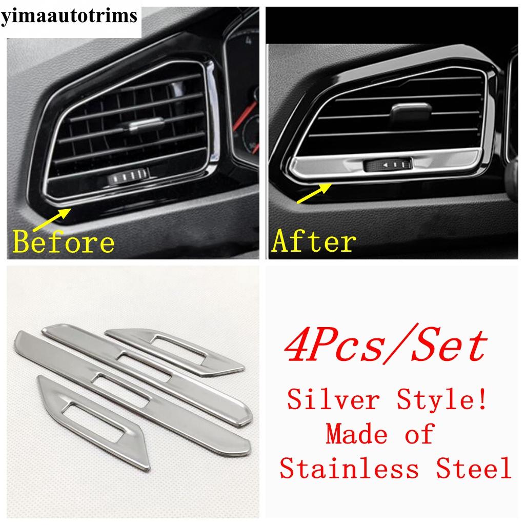 Dashboard Central Control Panel Strip Air AC Vent Cover Trim For Volkswagen T-Roc T Roc 2018 - 2025 Car Accessories Interior Kit
