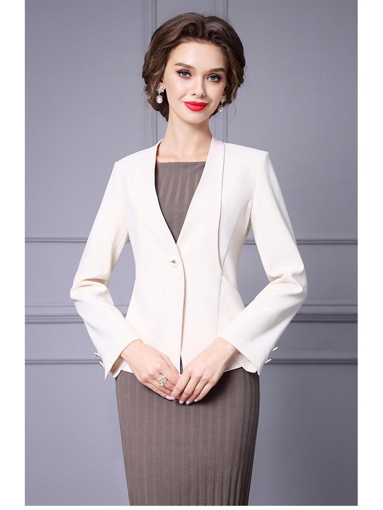 Zhili Damen Slim Schwarzer Anzugjacke - Elegant, Stilvoll Frühjahr 2025 Mode