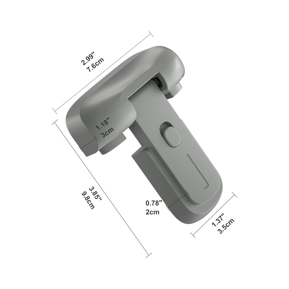 

WOKE 2 шт. Детский замок на холодильник, замок для морозильной камеры с защитой от детей, замок с защелкой для безопасности малышей серый