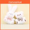 Adorable White Teddy Bear Plush Keychain Cute Stuffed Animal Toy Gift 12 Cm