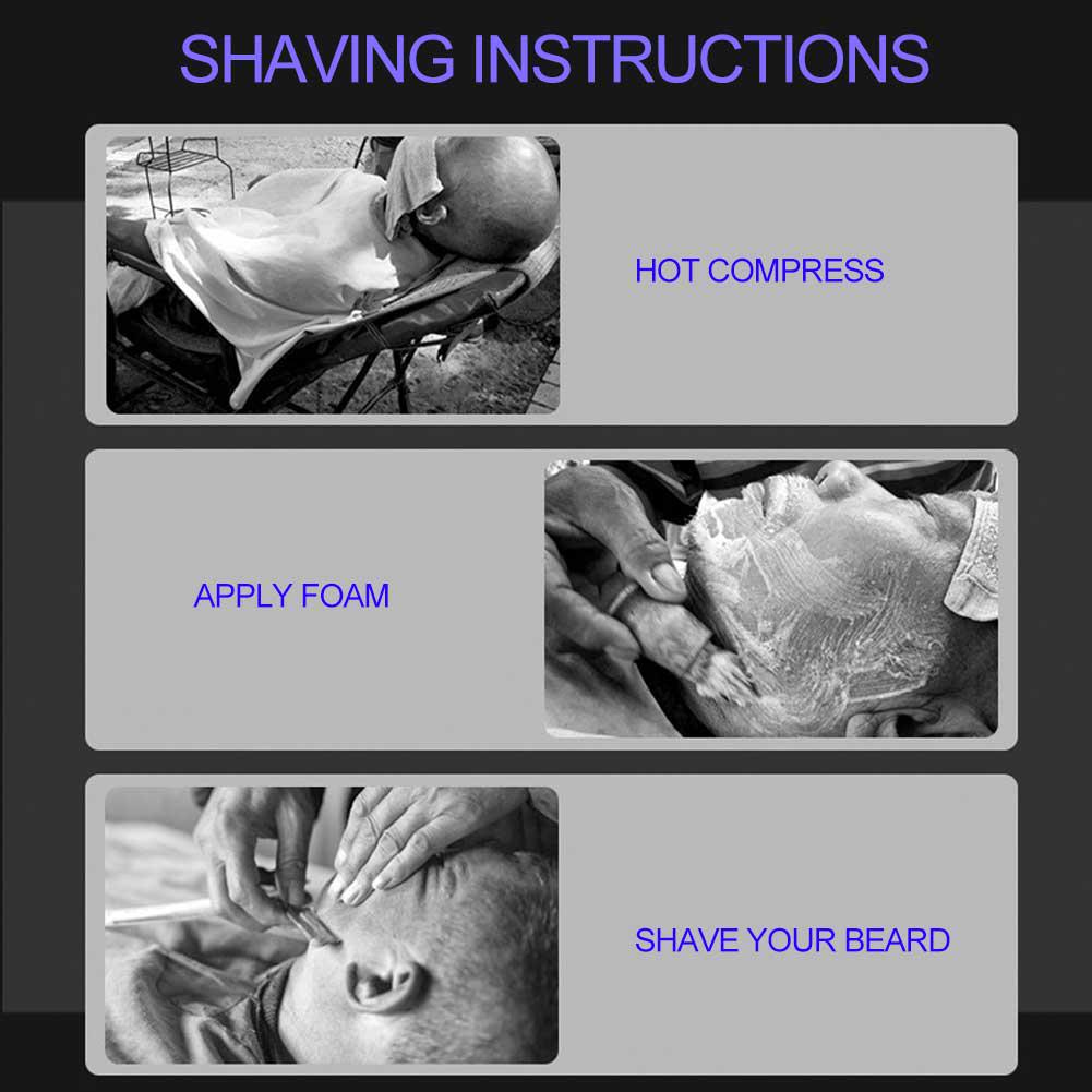Professional Portable Beard Shaver Folding Manual Shaver Face Grooming Tool