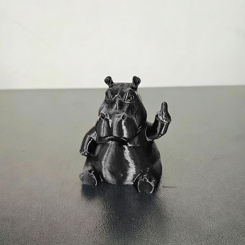 1Pcs Hippopotamus Figurine 3D Printing Yoga Hippopotamus Statue Multiple Styles Hippopotamus Decorative Ornament