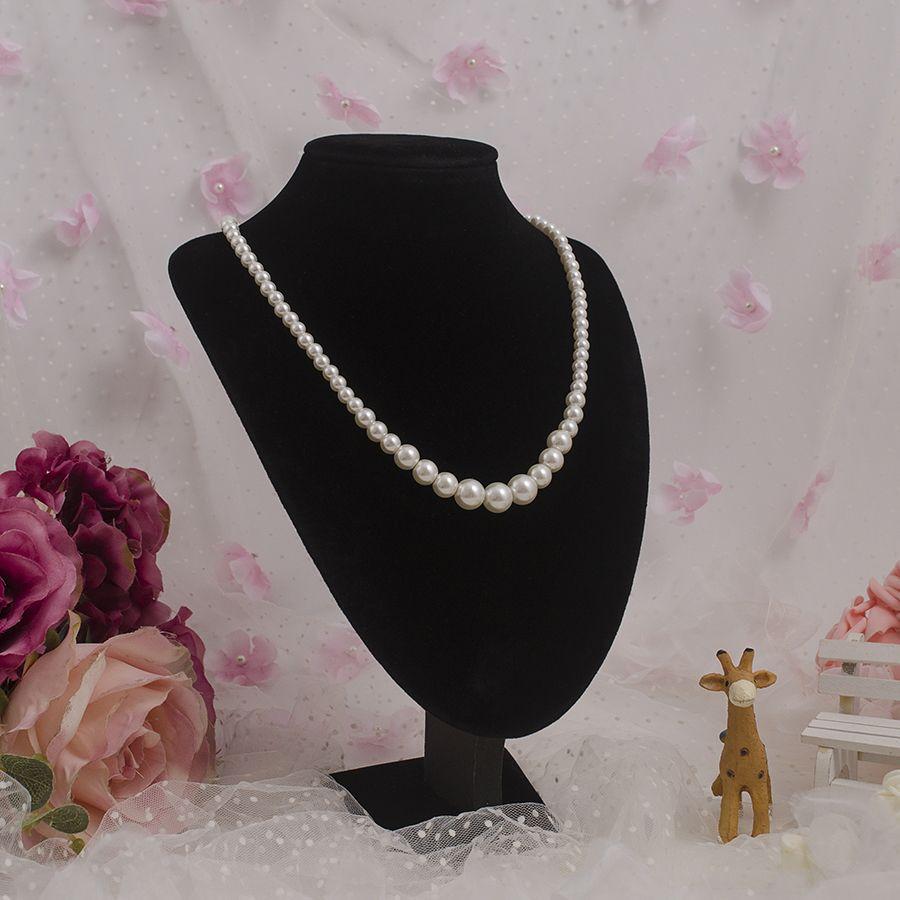Xiaoxiangfeng classic imitation pearl necklace, simple and versatile gradual change in size round bead chain, temperament cheongsam with jewelry women