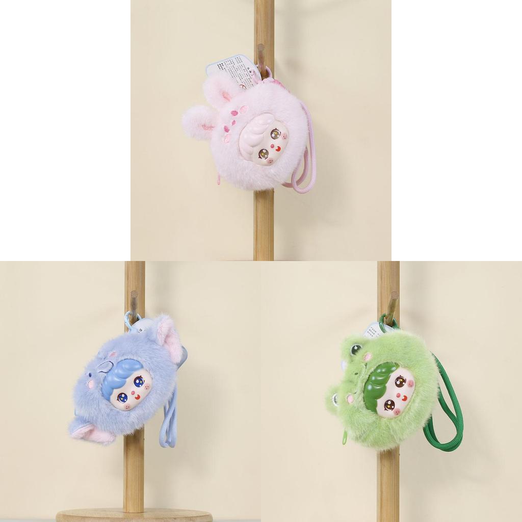 Plush Cartoon Face Keychain With Soft Pp Cotton Filling For Kids And Teens