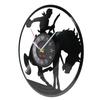 Wild West Cowboy Wall Clock Horse Rider Vinyl Record Wall Clock Western Home Decor Rodeo Horse Riding Cowboy Vintage Clock Watch