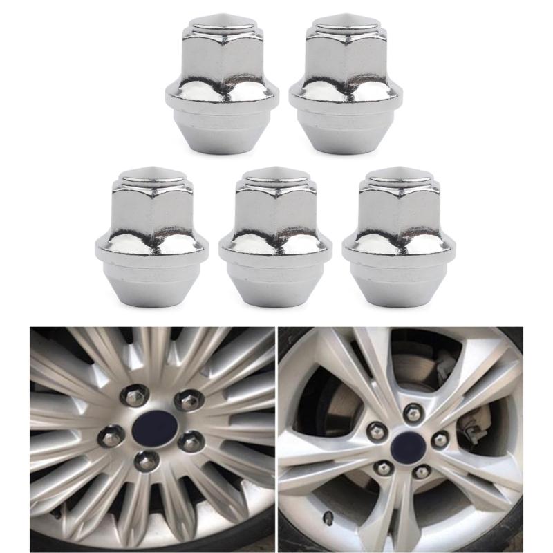 Set of 5 Vehicle Wheel Nuts Wheel Nuts with 19×32mm Thread Steel Wheel Nuts Vehicle Fitment Simple Installation for Car