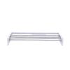 Wall Mounted Clothes Drying Rack Foldable Laundry Drying Rack with 5 Stainless Steel Rods 2 Towel Holders Wall Template