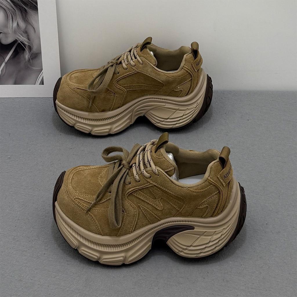 Thick soled height increasing dad shoes for women 2026 new popular and versatile sports and leisure women's shoes