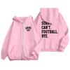 Felpa da donna a tinta unita manica lunga zip casual confortevole ampia leggera felpa da donna