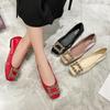 Spring Summer Women Ballet Flats Elegant Ladies Single Shoes Fashion Soft Comfortable Plus Size 42 Black Red