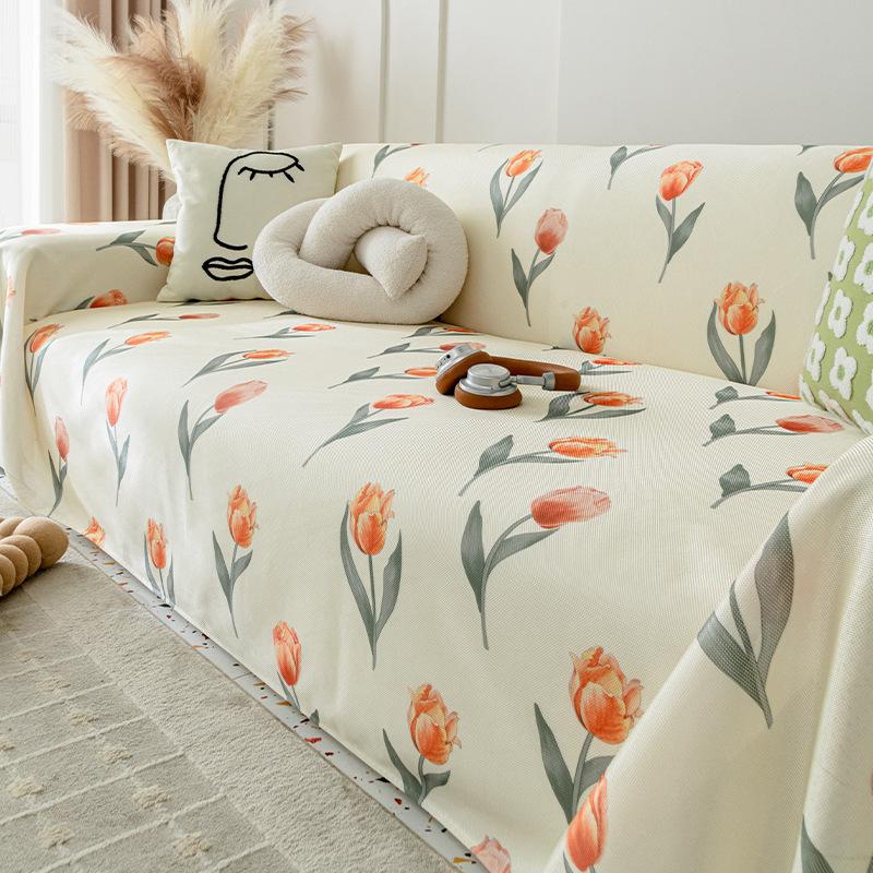 Ice Silk Sofa Cover Cloth a Whole Sofa Living Room with Summer Mat Seat Cover Cover Thin All-Inclusive