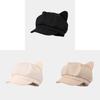 Cute Cat Ear Octagonal Hat For Women Summer Sun Protection Breathable Cotton Casual Style