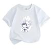 Kids Boys Girls Crew Neck Short Sleeve 100% Cotton T-Shirt, Anime Girl Hug Smiling Teddy Bear Pattern Casual Soft Breathable Summer Tee Tops for Child