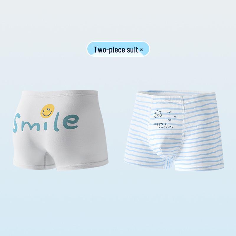 High Elastic Breathable Antibacterial Boys' Cotton Boxer Briefs – Pure Cotton Crotch, Age 10A