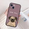 Cute Pug Dog Phone Case for Samsung Galaxy A11 A12 A13 A15 A52S A53 A55 A56 A70 A71 A72 A73 F06 F16 F56 A32 A33