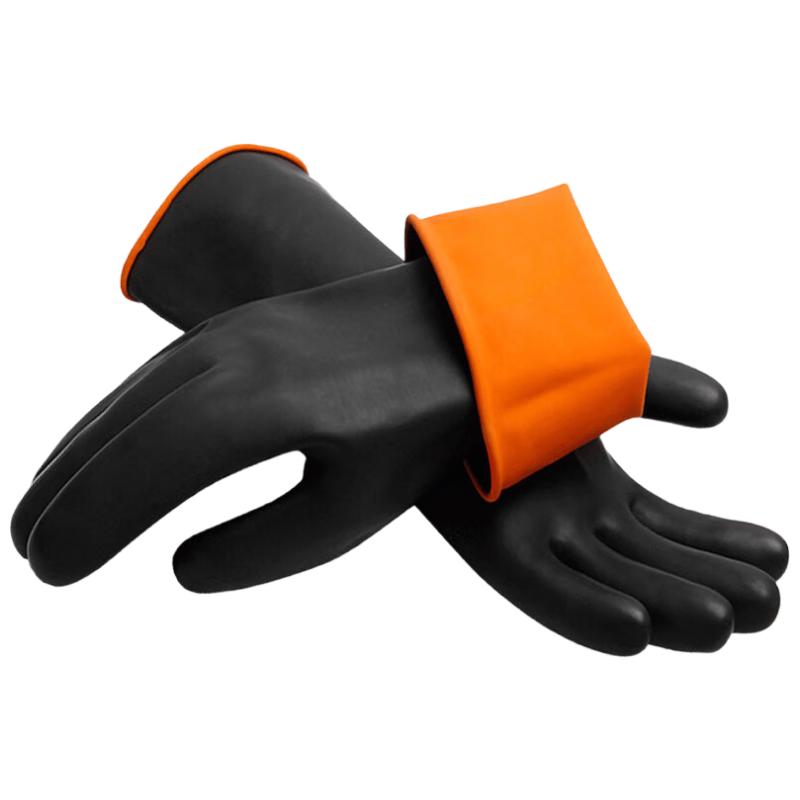 Extended Heavy-Duty Industrial Acid-Alkali Rubber Gloves