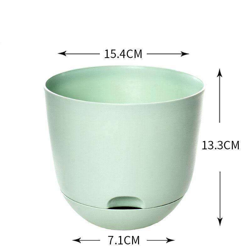 2 Pcs Outdoor Large Self Watering Flower Pot Plant Saucers for Outdoors Planter with Drainage Holes