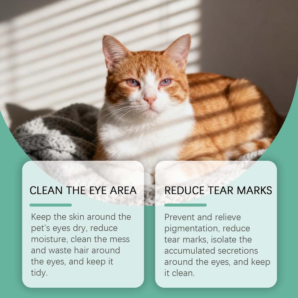 Pet Eye Cleaning Stick: Gently Cleans Pet Tear Stains And Eye Dirt, Leaving The Pet's Eyes Refreshed And Comfortable