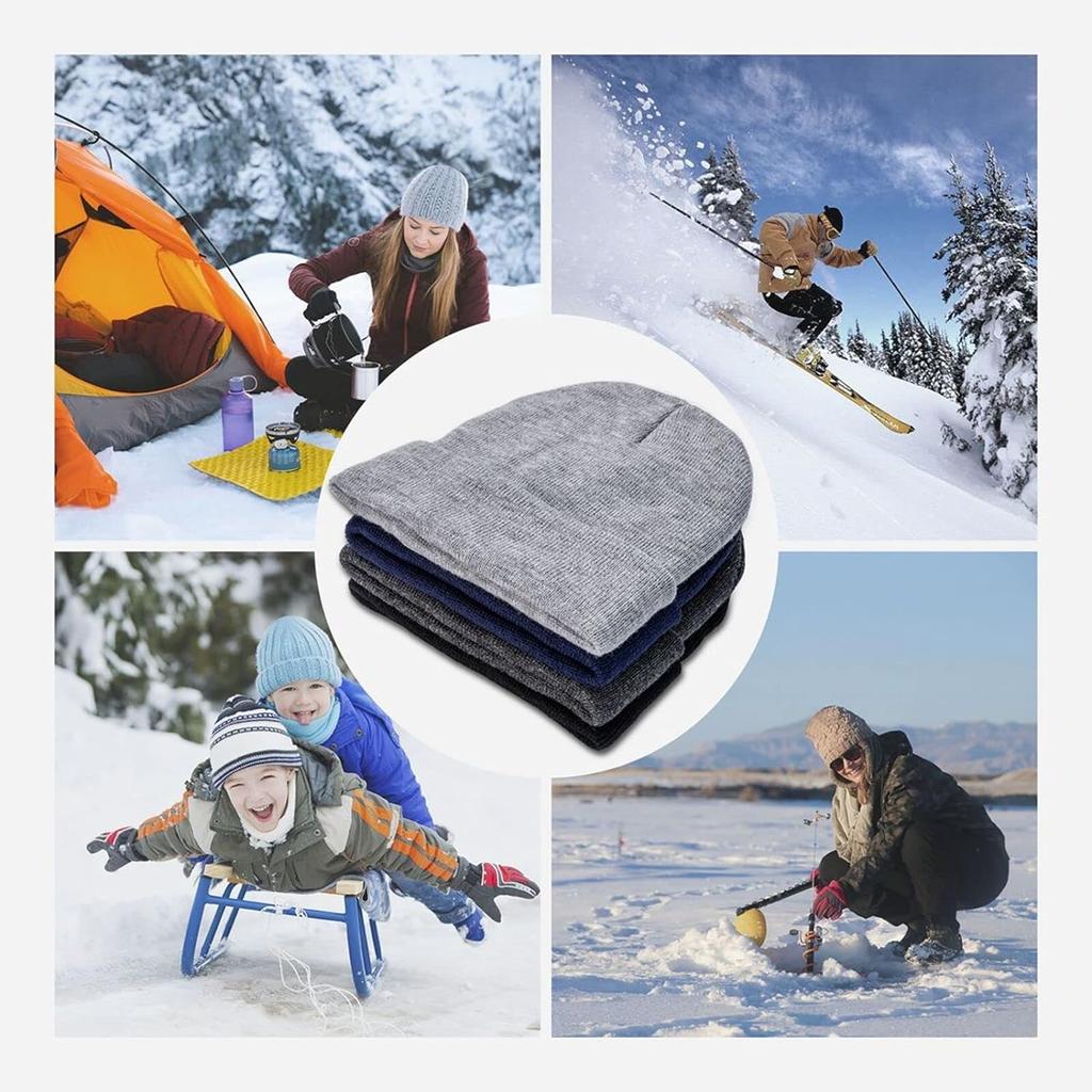 Cappelli in Maglia per Adulti Black Rock Label Band Society Berretto alla Moda Casual Cappello Caldo da Donna Cappello in Maglia da Uomo