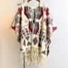 Thick Cashmere Winter Scarf Women Fashion Print Blue Scarves Warm Tassels Shawl Chunky Headscarf Wrap Ladies Elegant Poncho