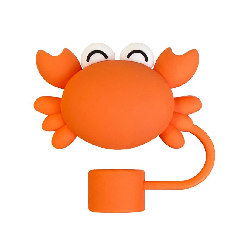 10mm 3D Cute Animals Straw Cover Cap Silicone Dust-Proof Straw Topper Leak-Proof Drinking Dust Cap Cartoon Straw Covers