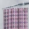 Cortina de Baño Ducha Cuadros Rosas Impermeable Decoración de Baño Protección de Privacidad Estampado Tejido Tipo Lino Decoración del Hogar Personalizable