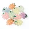 10pcs/lot Plated Colored Acrylic Beads Cute Grape Shaped Big Hole Loose Spaced Beads For DIY Headwear Hairpins Decor Accessories