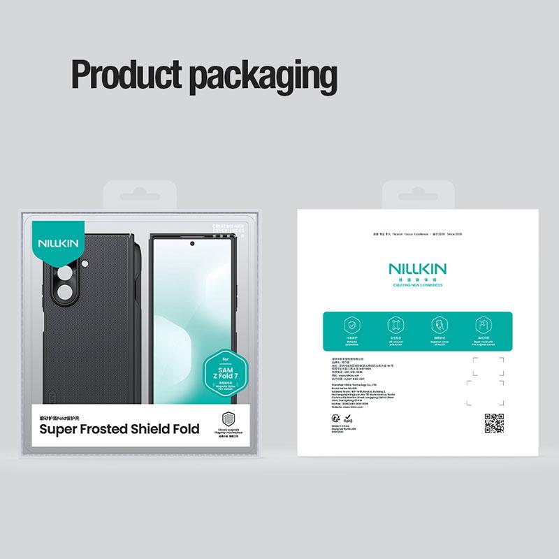 Nillkin for Samsung Galaxy Z Fold 7 Case Magnetic Suction SuperFrosted Protective Prop PC Hard Shell Fold with Lens Cover Bracket