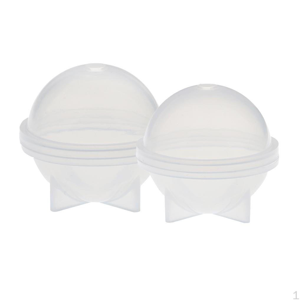 

2 Набора Стерео Сферические Силиконовые Формы Изготовление Ювелирных Изделий DIY Шары Смола Литье Орнаменты Украшение