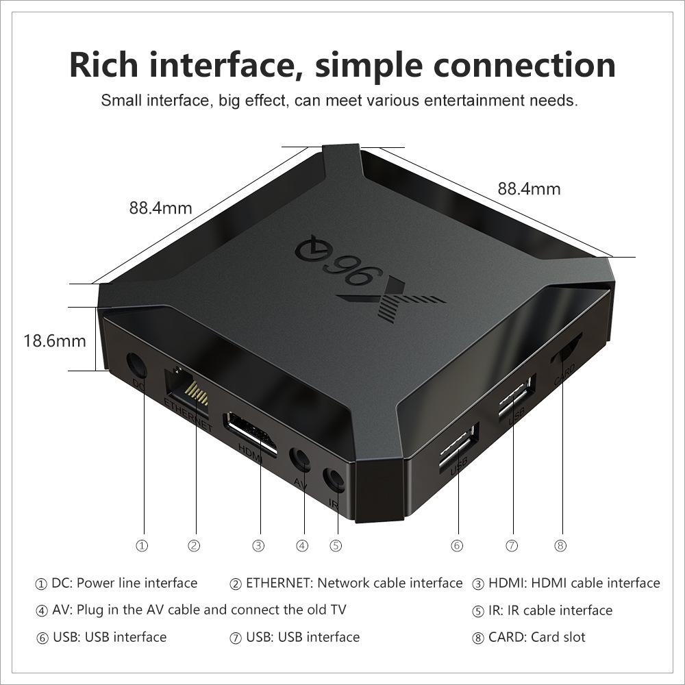 X96Q Set-top Box: Allwinner H313, HD, WiFi, Android 10, Network Media Player