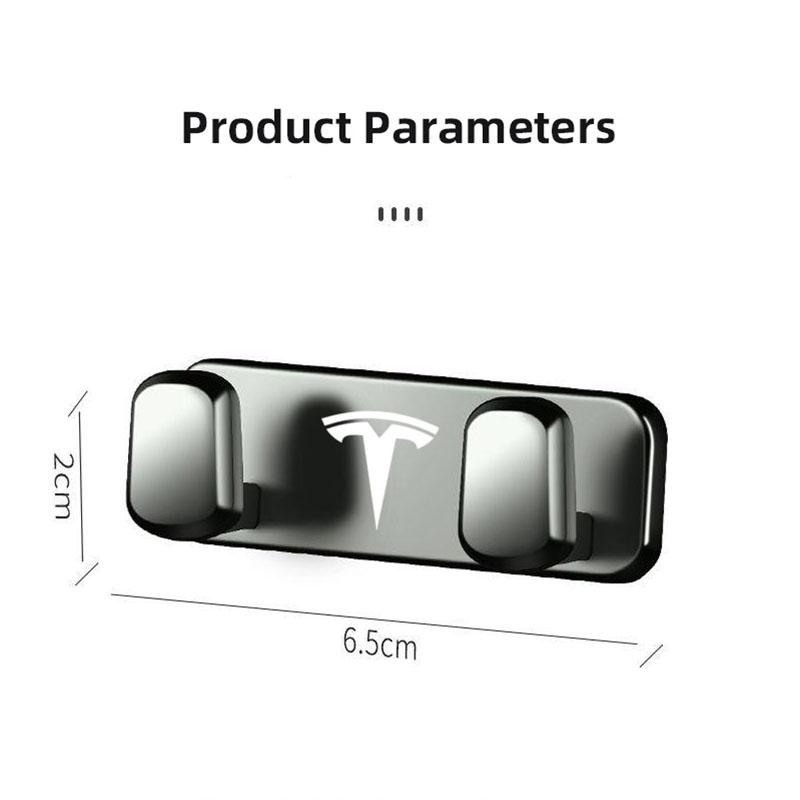 CYM5 Metal Alloy Car Hook Styling Hooks Interior Storage Accessories For Tesla Model-Y Model-3 Model-X Model-S Cybertruck Roadster