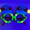 Novelties Funny Glasses,Christmas Glasses Frames Decorative Glasses Fluorescence Christmas Eyeglass Funny Christmas Glass