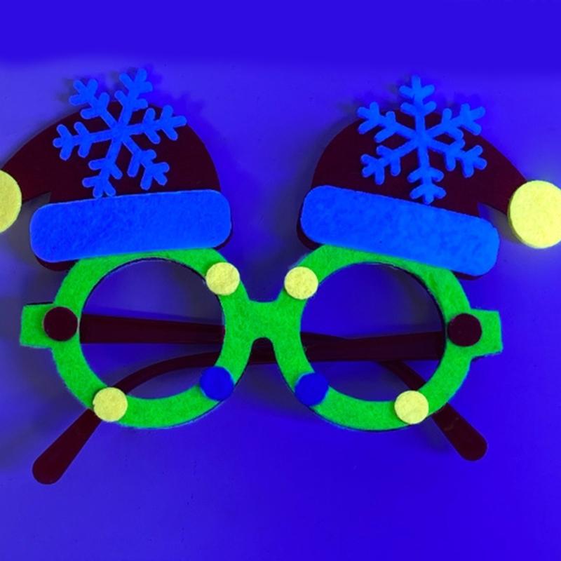 Novelties Funny Glasses,Christmas Glasses Frames Decorative Glasses Fluorescence Christmas Eyeglass Funny Christmas Glass