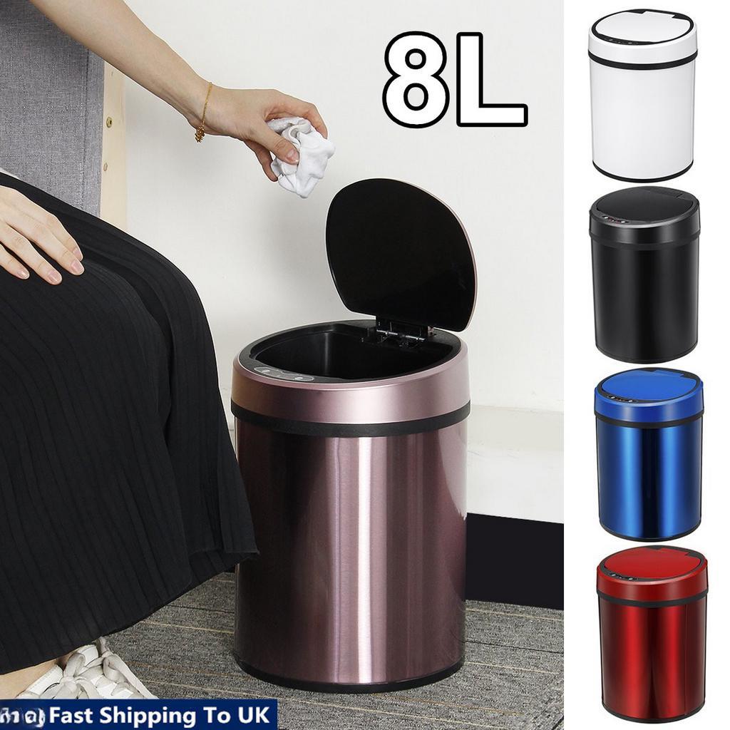 8L 243 x 335 mm Automatische Inductie Prullenbak Woonkamer Intelligente Prullenbak Huishoudelijke Roestvrij Staal Prullenbak
