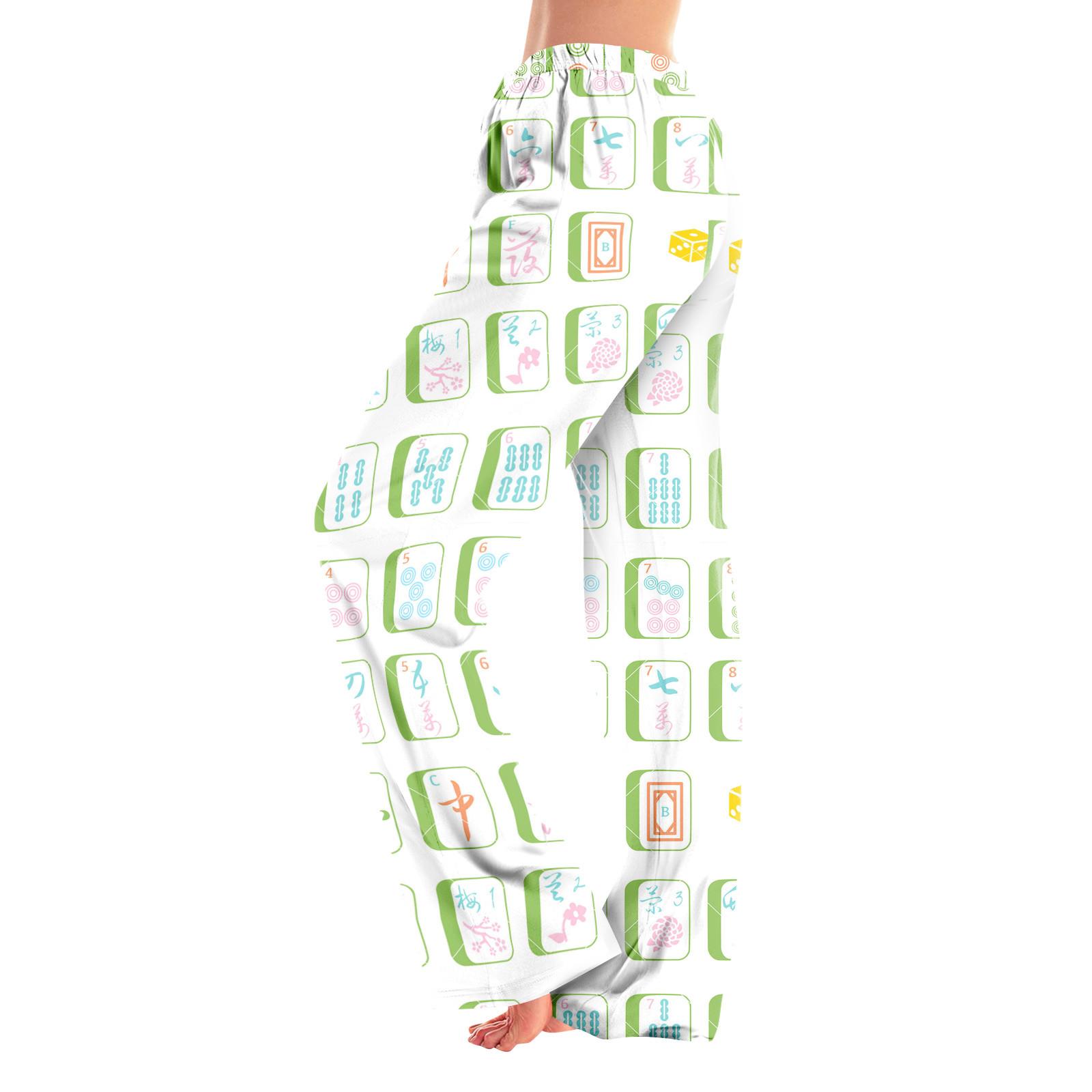 

Пижамные штаны для взрослых, одежда для сна, повседневные брюки с эластичной резинкой на талии, удобные прямые свободные брюки для йоги XXL зелёный