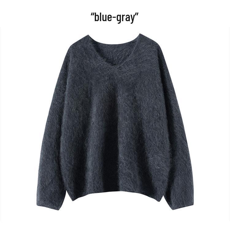 Women's V-Neck Slim-Fit Pure Cashmere Pullover Sweater - Soft & Luxurious Autumn/Winter Style