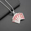 Personality Atmospheric Trend Titanium Steel Sweater Necklace Hip Hop Playing Card Pendant Men'S And Women'S Versatile Sweater Chain Accessories