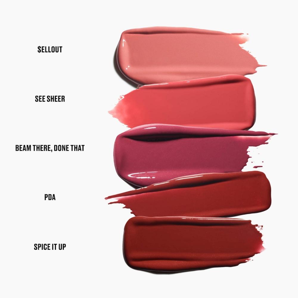 Mac Cosmetics LustreGlass Sheer Shine HydratinG 8hr Lipstick 0.1 Oz 3.5 G Pda Bricky Red