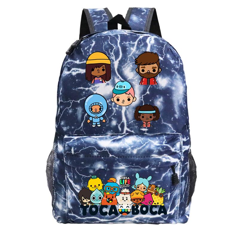 Toka Life World Printed Travel Bag 2023 Cross-border New Casual Backpack