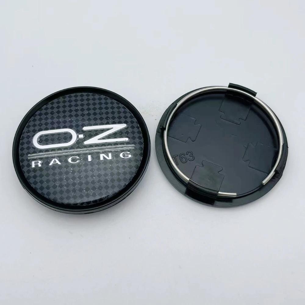 4pcs 63mm O.D OZ O.Z Racing Logo Emblem Car Wheel Center Caps 58mm I.D Hub Center Dust Cover Rim Hubcap Car Accessories for M592