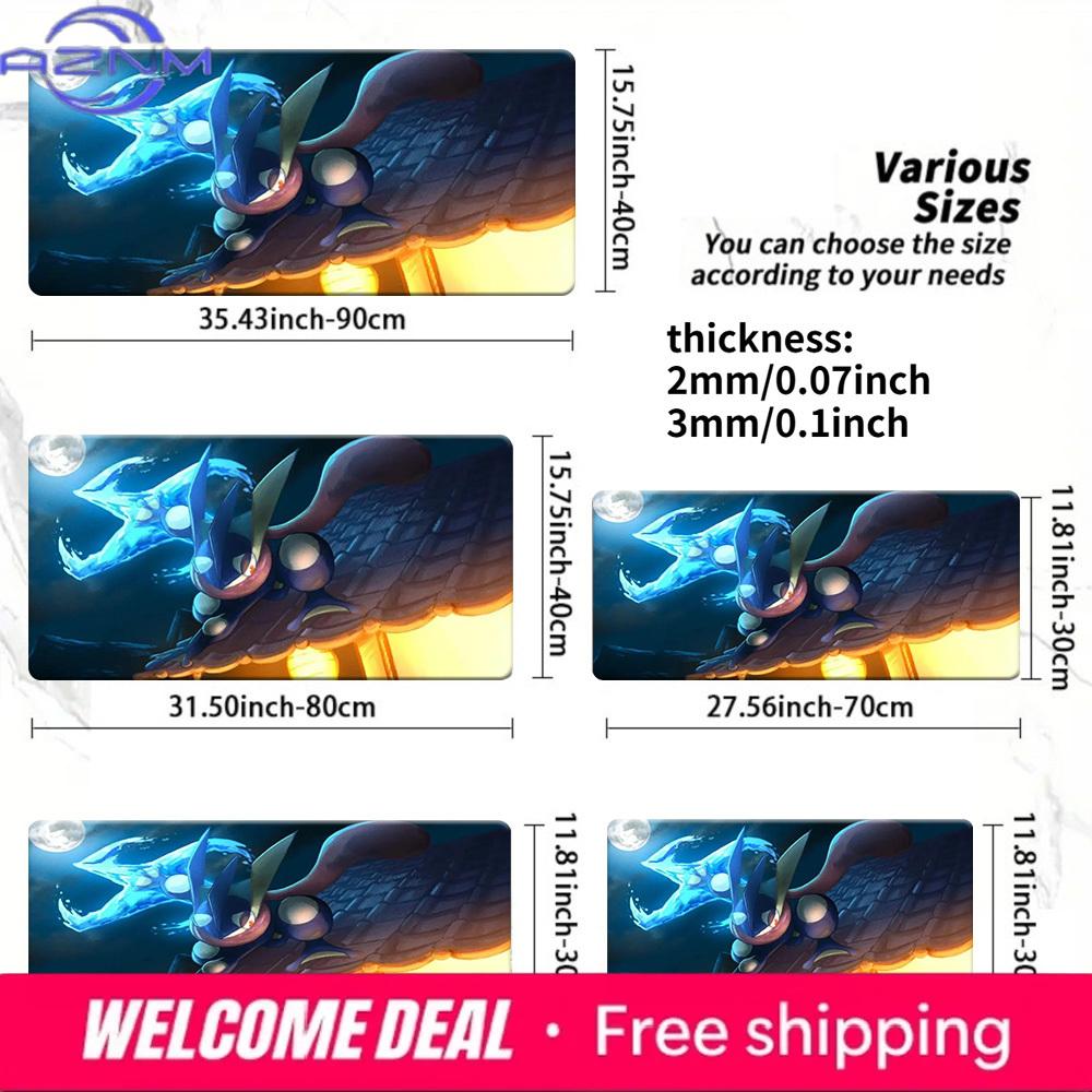 Greninja Night Water Shuriken Desk Mat NonSlip Washable Gaming Mouse Pad 30x80x0.2cm