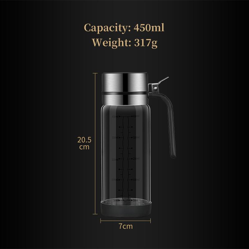 Oil bottle glass Oil pot leakproof Tank Kitchen soy sauce Bottles Vinegar Pots Seasoning Tool Set Of Household Flip Lid