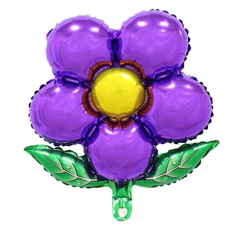 3pcs Flower Balloons Pink Rose Red Purple Flower Balloon Children's Birthday Party Wedding Decorations Air Balloon